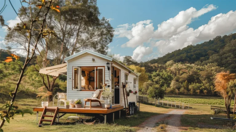 Roulotte boh&egrave;me au coeur d'un verger pour un s&eacute;jour insolite.